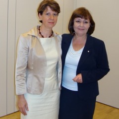 Rencontre avec Madame Jolanta Fedak, Ministre polonaise du Travail et de la Politique Sociale.
